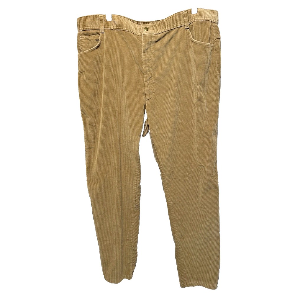 Vintage 70s Beige Corduroy Pants Zacari Made in USA 40L